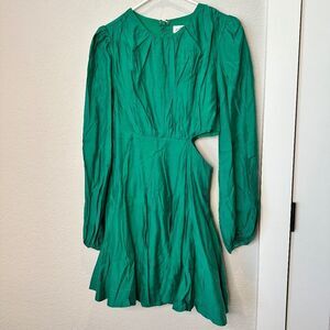 Petal + Pup Vibrant Green Cut Out Tencel Mini Dress - Size M - EUC